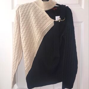 Red by BKE Turtle Neck Sweater Open Shoulder S NWT